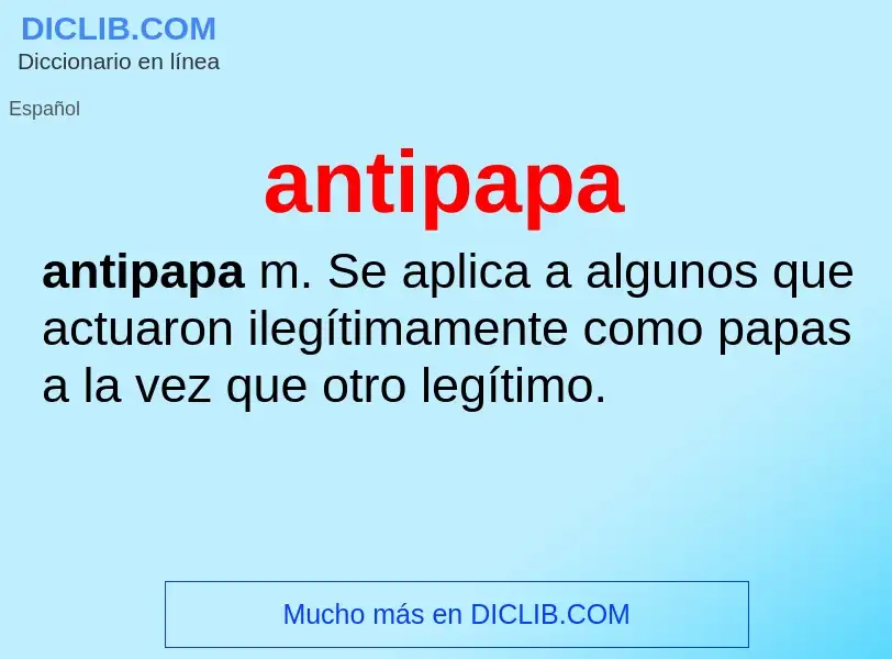 Wat is antipapa - definition