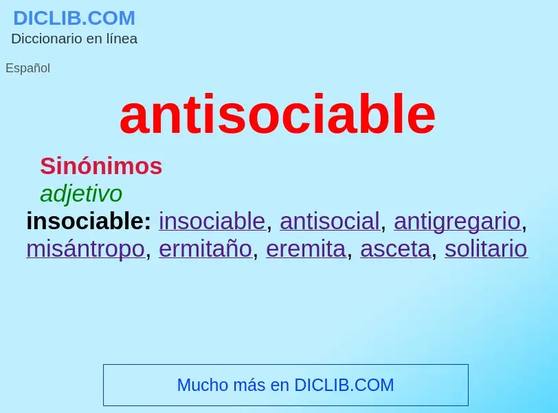 What is antisociable - definition