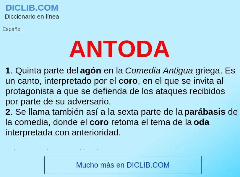 ¿Qué es ANTODA? - significado y definición