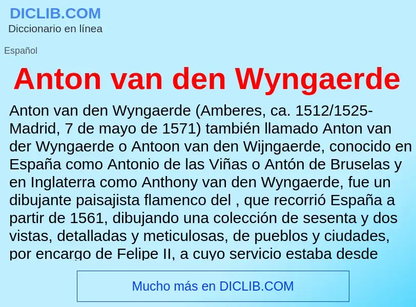 Что такое Anton van den Wyngaerde - определение