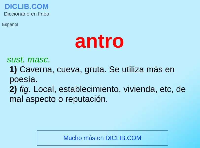 What is antro - meaning and definition