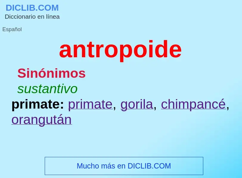 Wat is antropoide - definition