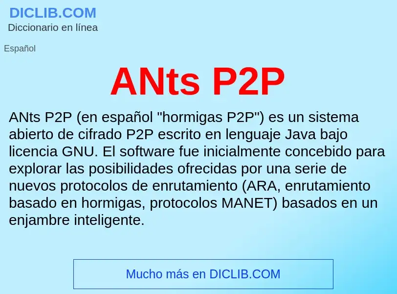 ¿Qué es ANts P2P? - significado y definición