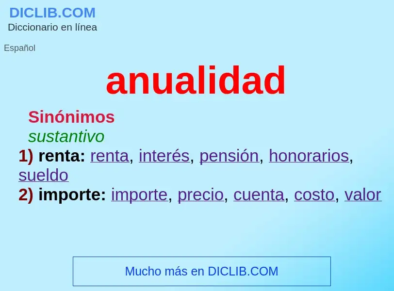 Wat is anualidad - definition