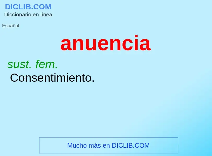 Wat is anuencia - definition