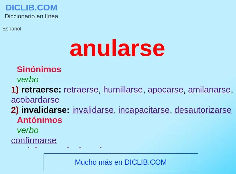 What is anularse - definition