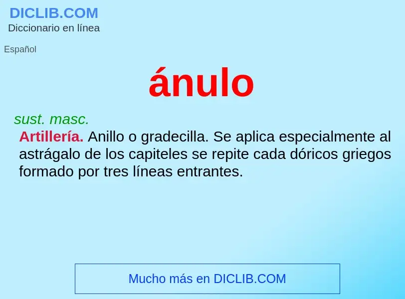 ¿Qué es ánulo? - significado y definición