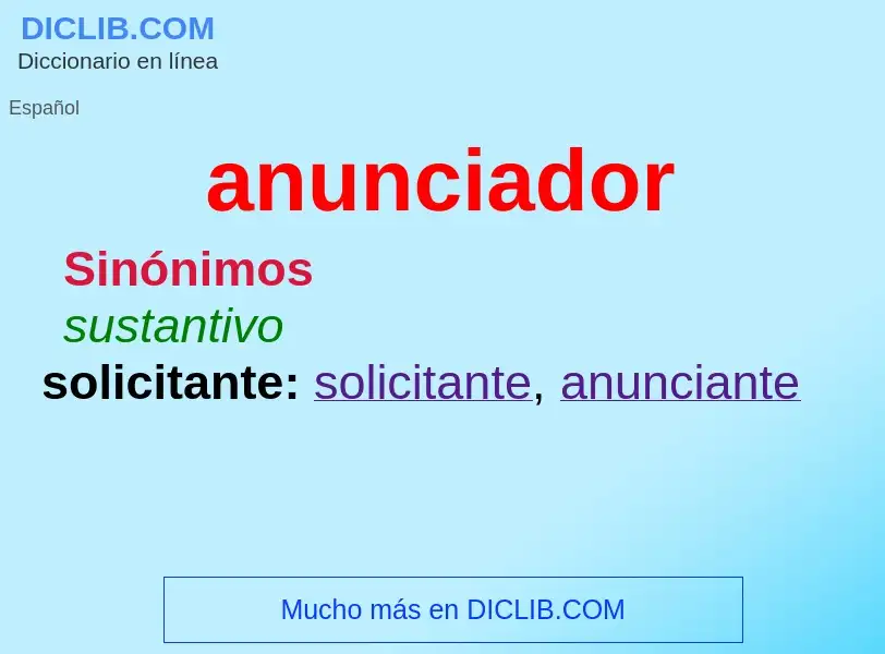 Wat is anunciador - definition