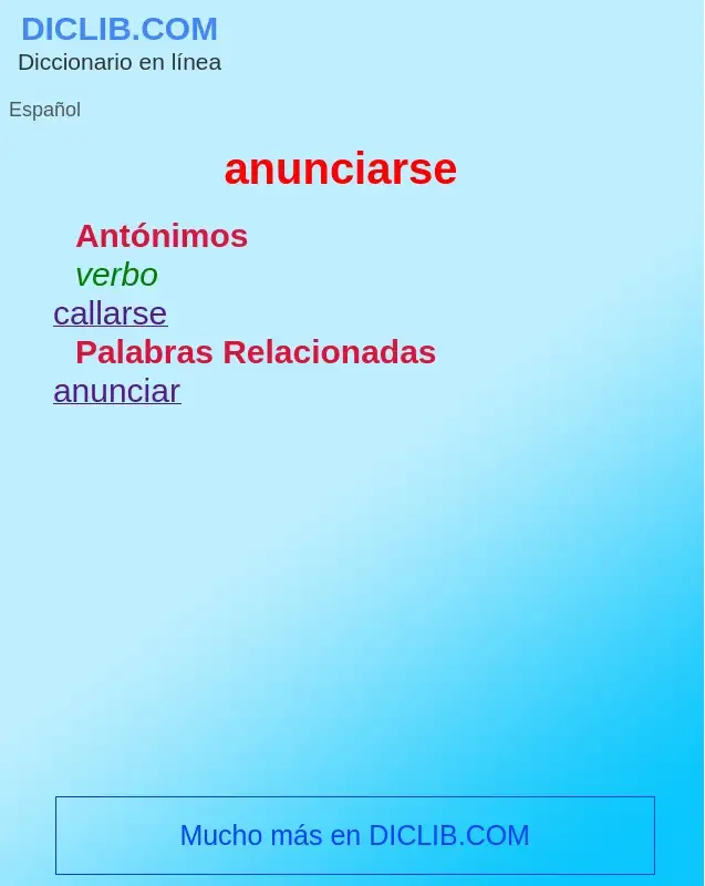 Wat is anunciarse - definition
