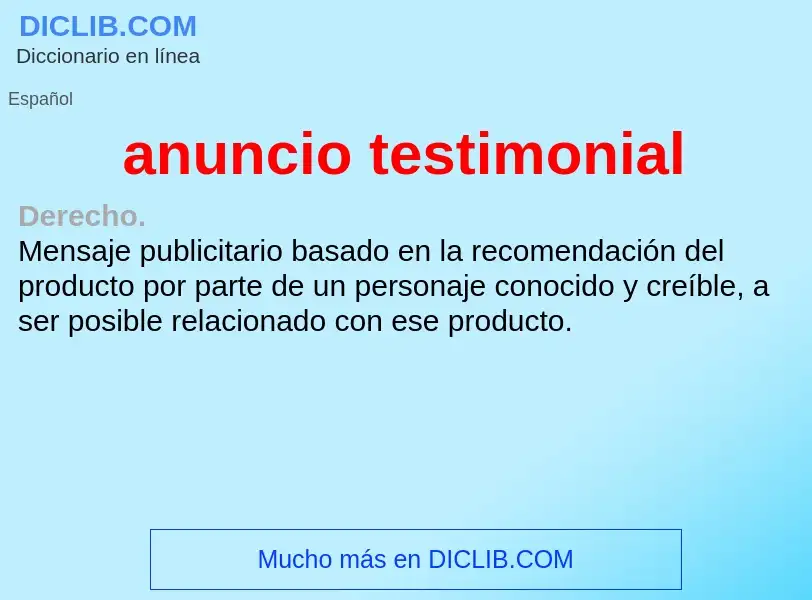 Что такое anuncio testimonial - определение