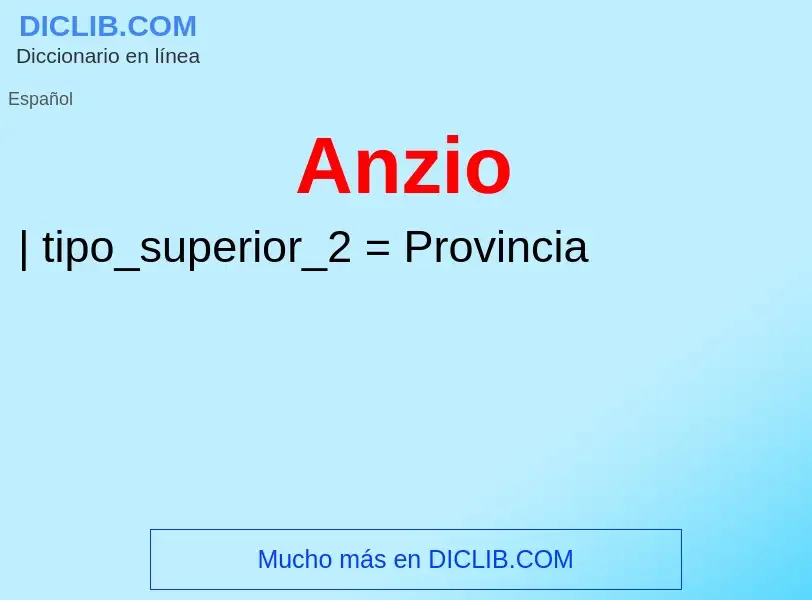 ¿Qué es Anzio? - significado y definición