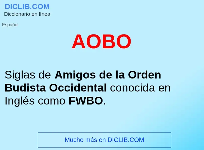 ¿Qué es AOBO ? - significado y definición