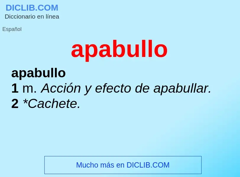 Wat is apabullo - definition