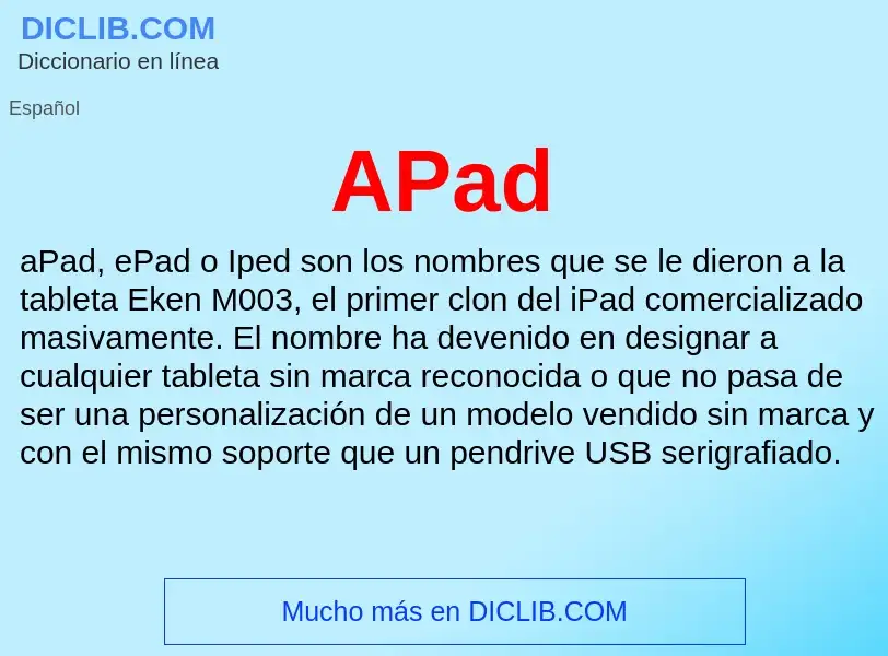 ¿Qué es APad? - significado y definición