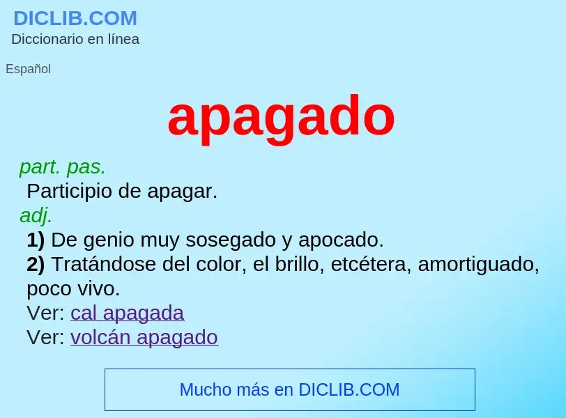 What is apagado - definition