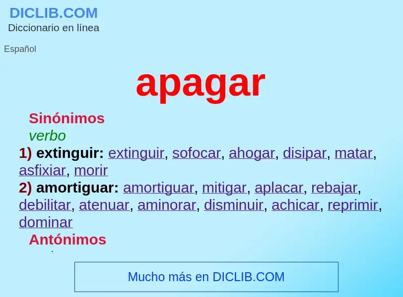 What is apagar - definition