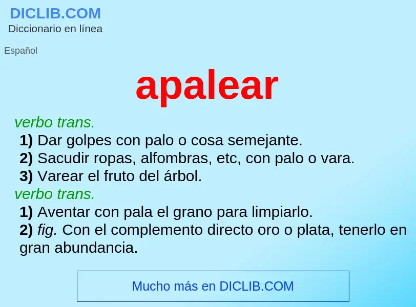 What is apalear - meaning and definition