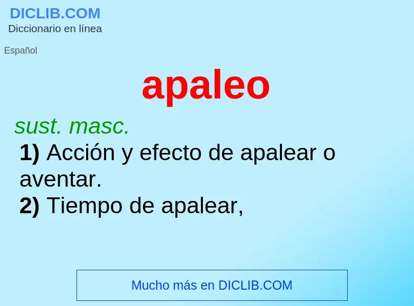 What is apaleo - meaning and definition