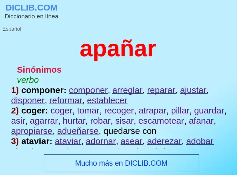 What is apañar - definition