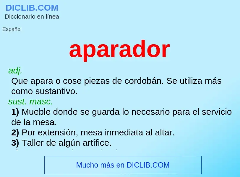 O que é aparador - definição, significado, conceito