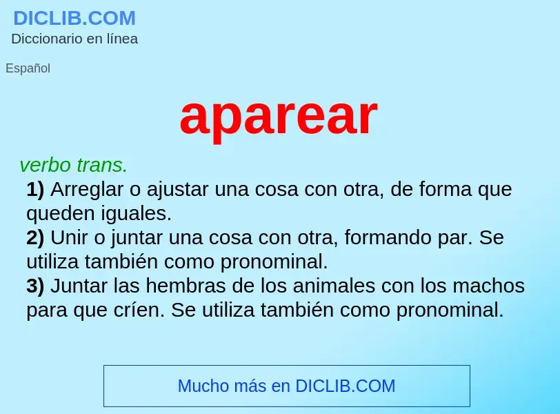 What is aparear - definition