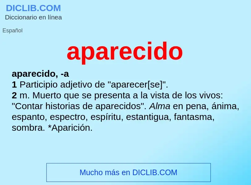 Was ist aparecido - Definition