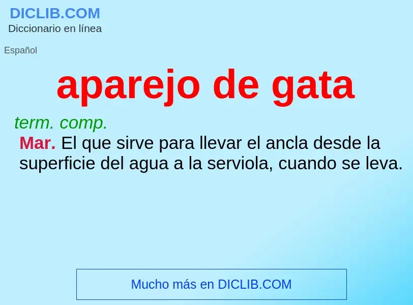 O que é aparejo de gata - definição, significado, conceito