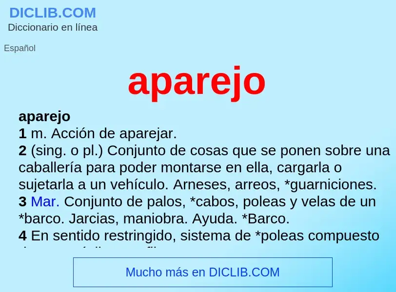 Was ist aparejo - Definition