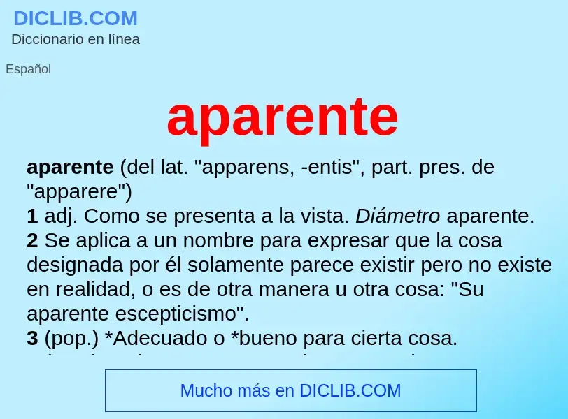 ¿Qué es aparente? - significado y definición