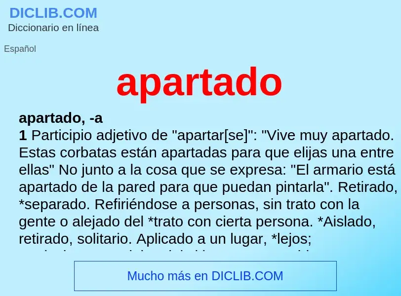 Wat is apartado - definition