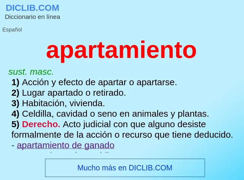 Wat is apartamiento - definition