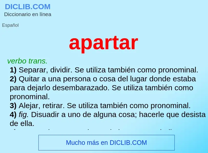 What is apartar - definition