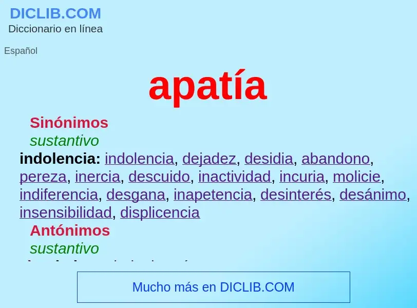 Wat is apatía - definition