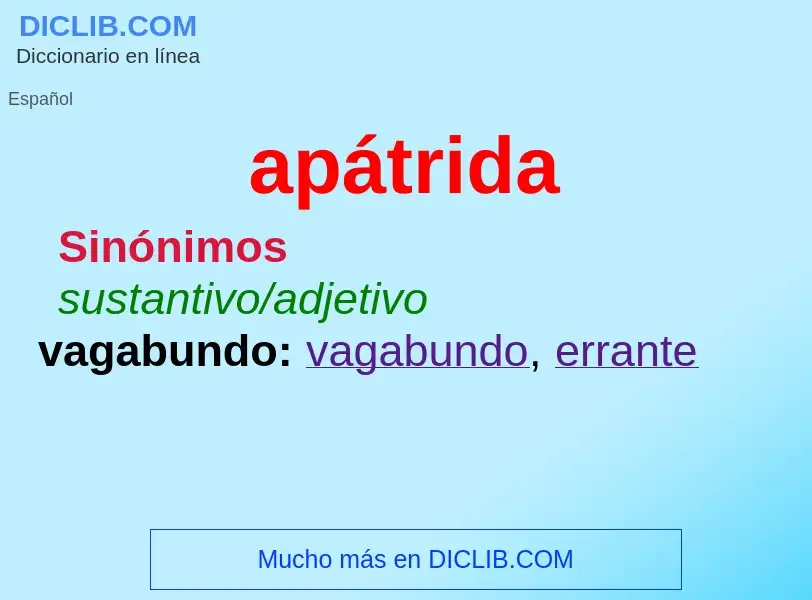 ¿Qué es apátrida? - significado y definición