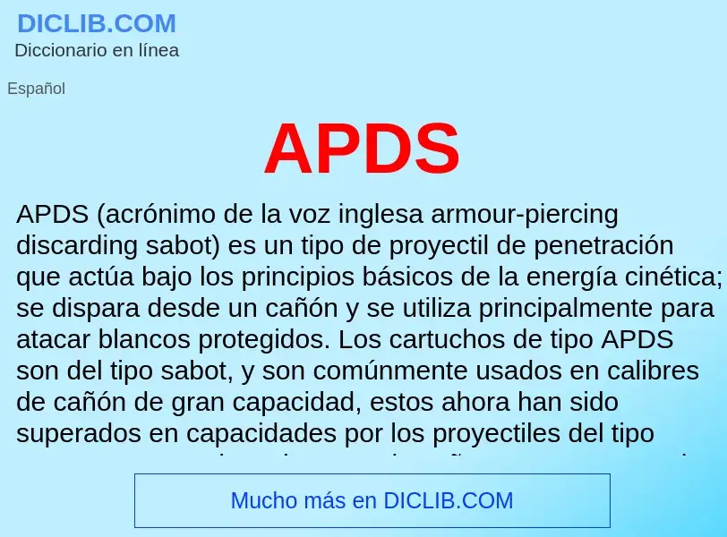 ¿Qué es APDS? - significado y definición