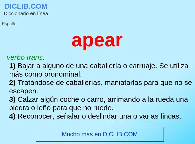 What is apear - meaning and definition