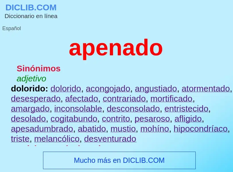 What is apenado - definition