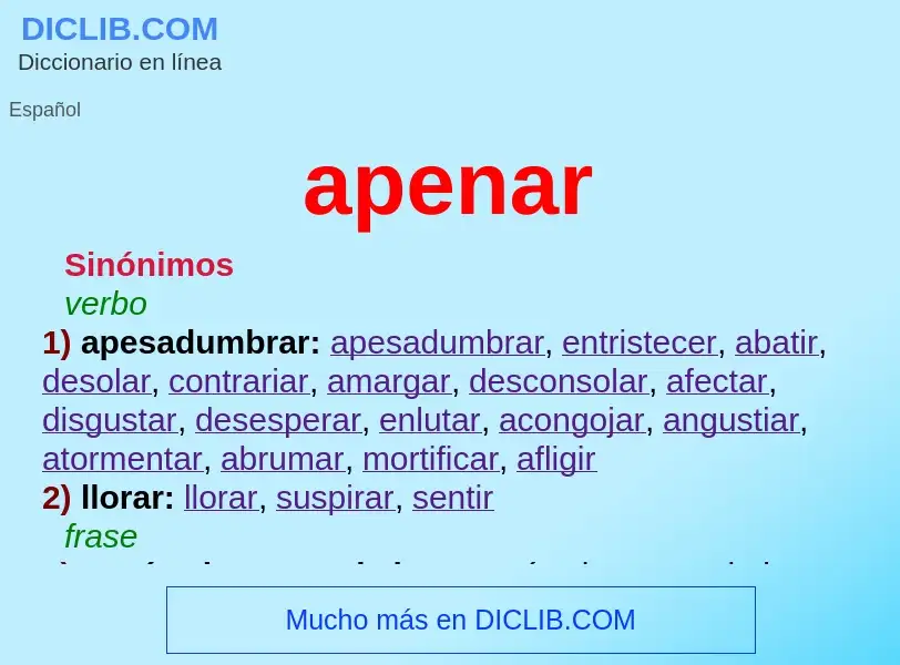 O que é apenar - definição, significado, conceito