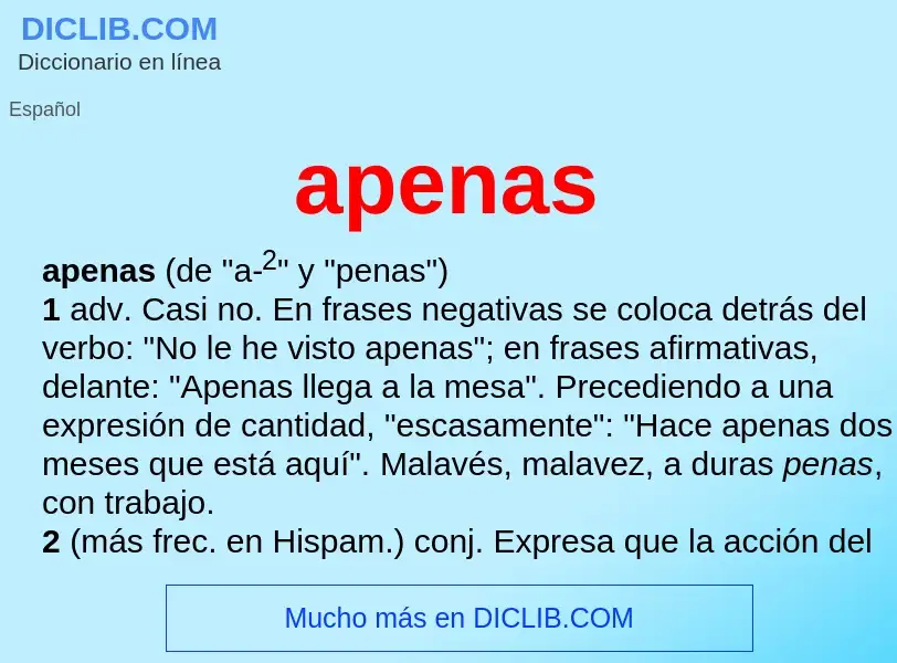 What is apenas - definition