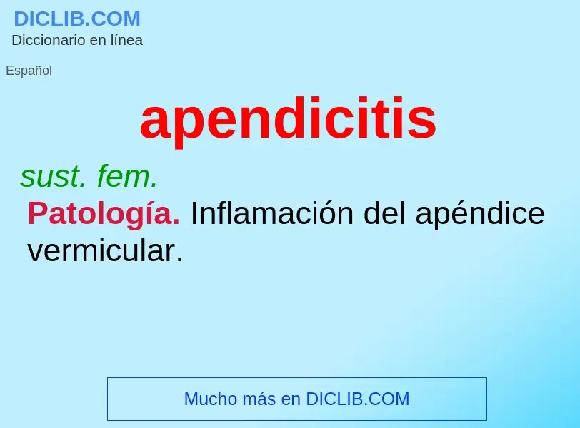 Что такое apendicitis - определение