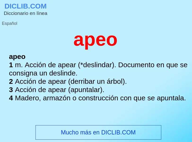 O que é apeo - definição, significado, conceito