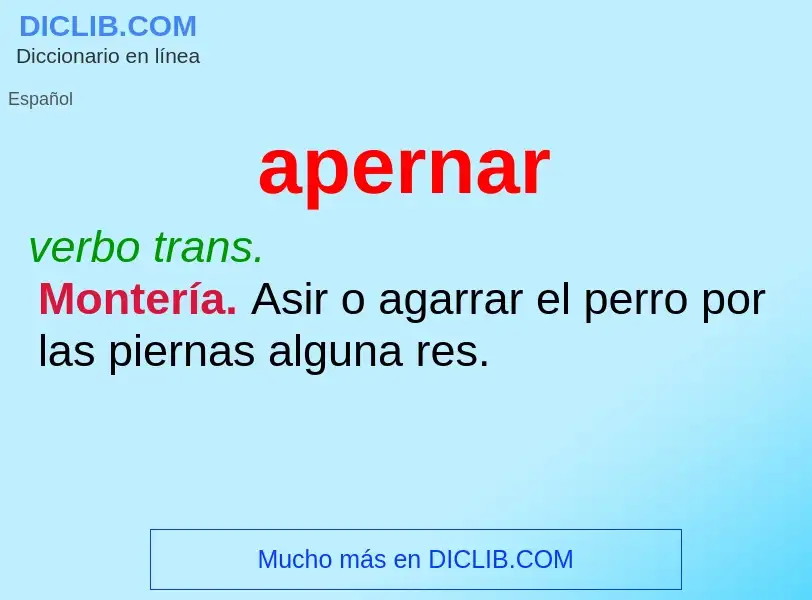 What is apernar - meaning and definition