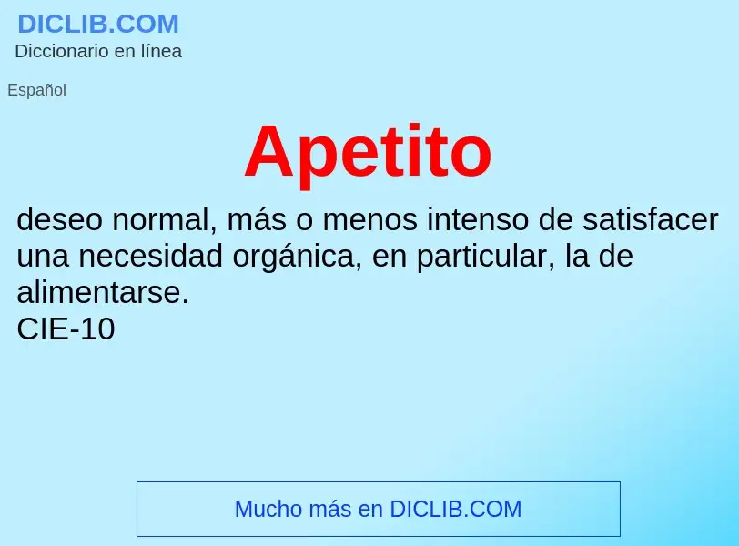 Wat is Apetito - definition