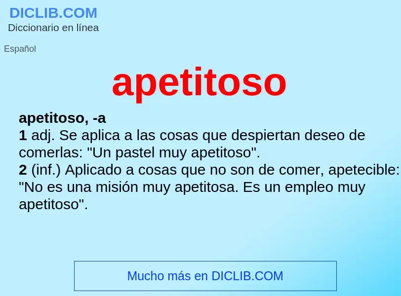 Wat is apetitoso - definition