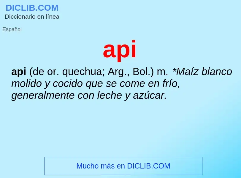 ¿Qué es api? - significado y definición