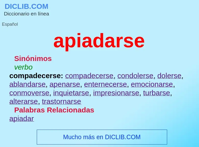 What is apiadarse - meaning and definition