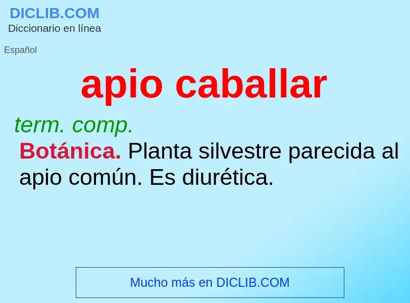 What is apio caballar - definition