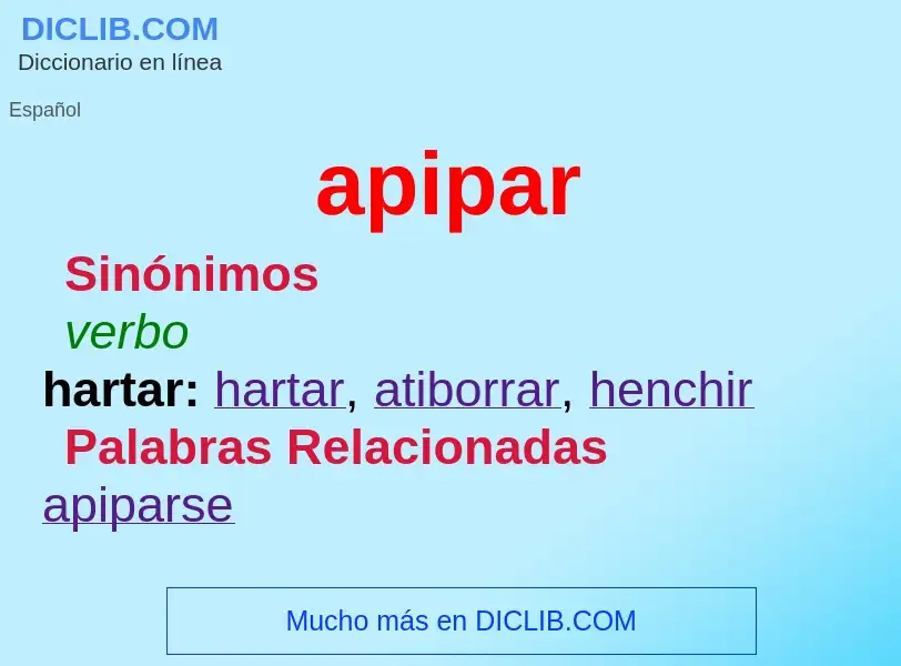 ¿Qué es apipar? - significado y definición