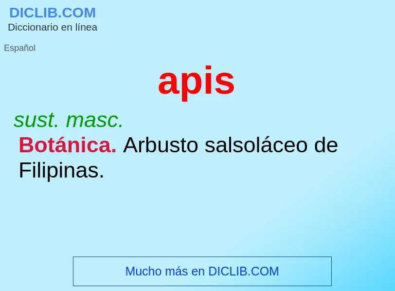 ¿Qué es apis? - significado y definición