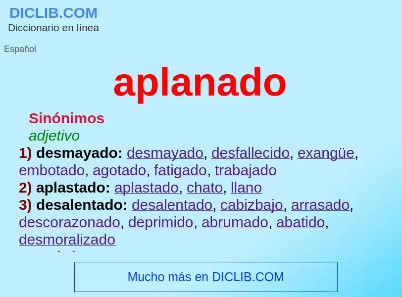 Wat is aplanado - definition